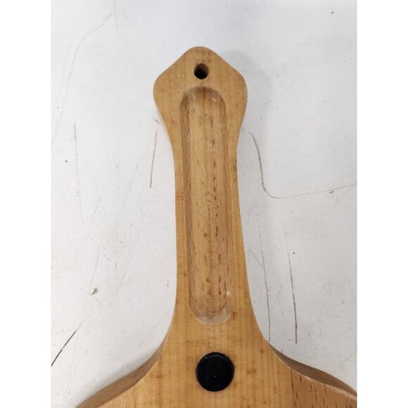 Vintage Japan Wood Violin Shaped Cheese Cutting Serving Board Musical Note Tile - Picture 3 of 8